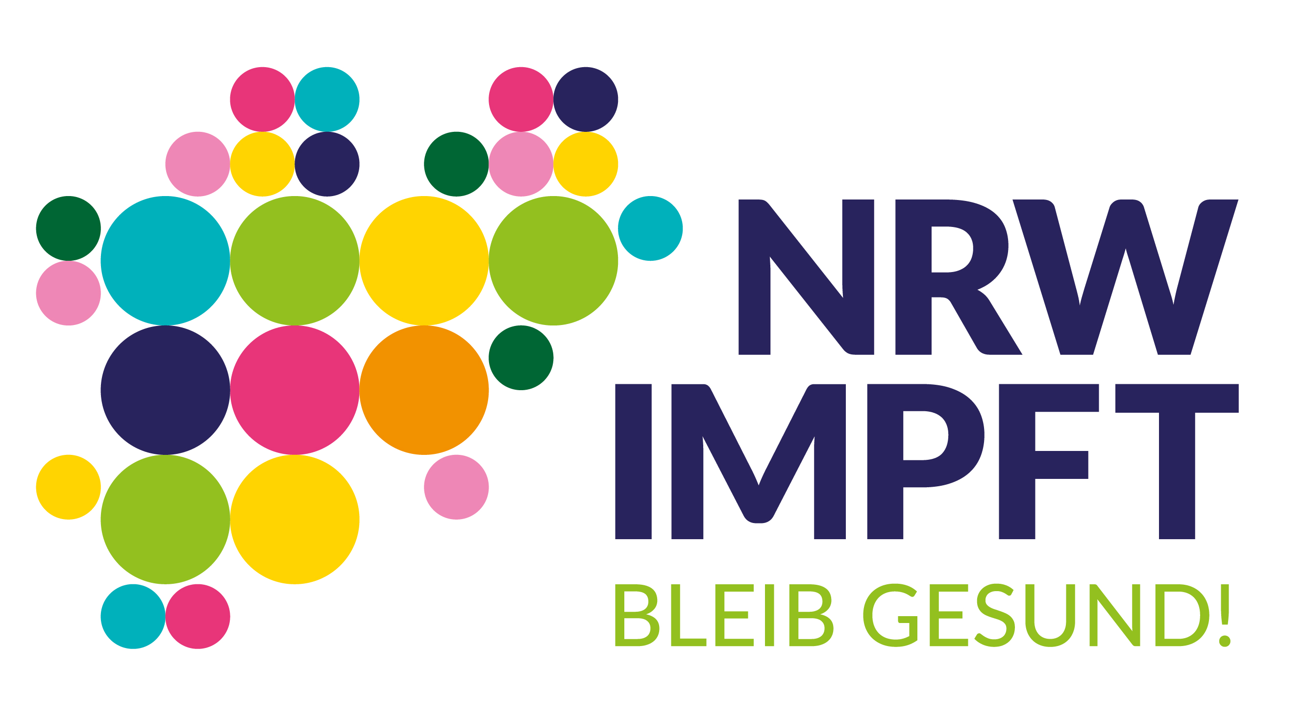 Logo "NRW impft - Bleib gesund!"