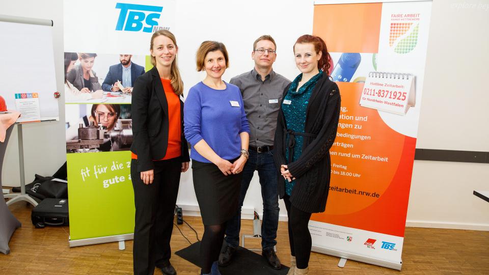 Foto: Katja Köhler, Bilyana Ignatova, Christian Menz und Nadine Schöpper von der Technologieberatungsstelle (TBS NRW)