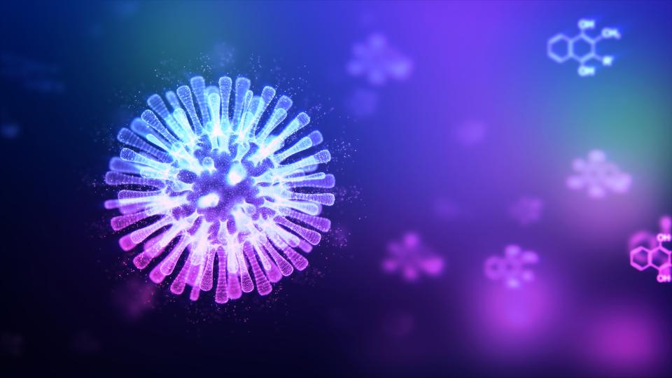 Bild zeigt Coronavirus Covid 19 3D-Rendering 
