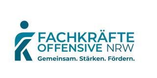 Logo der Fachkräfteoffensive NRW mit gleichnamigen Text