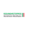 Logo mit dem Schriftzug "Gesundheitspreis Nordrhein-Westfalen"